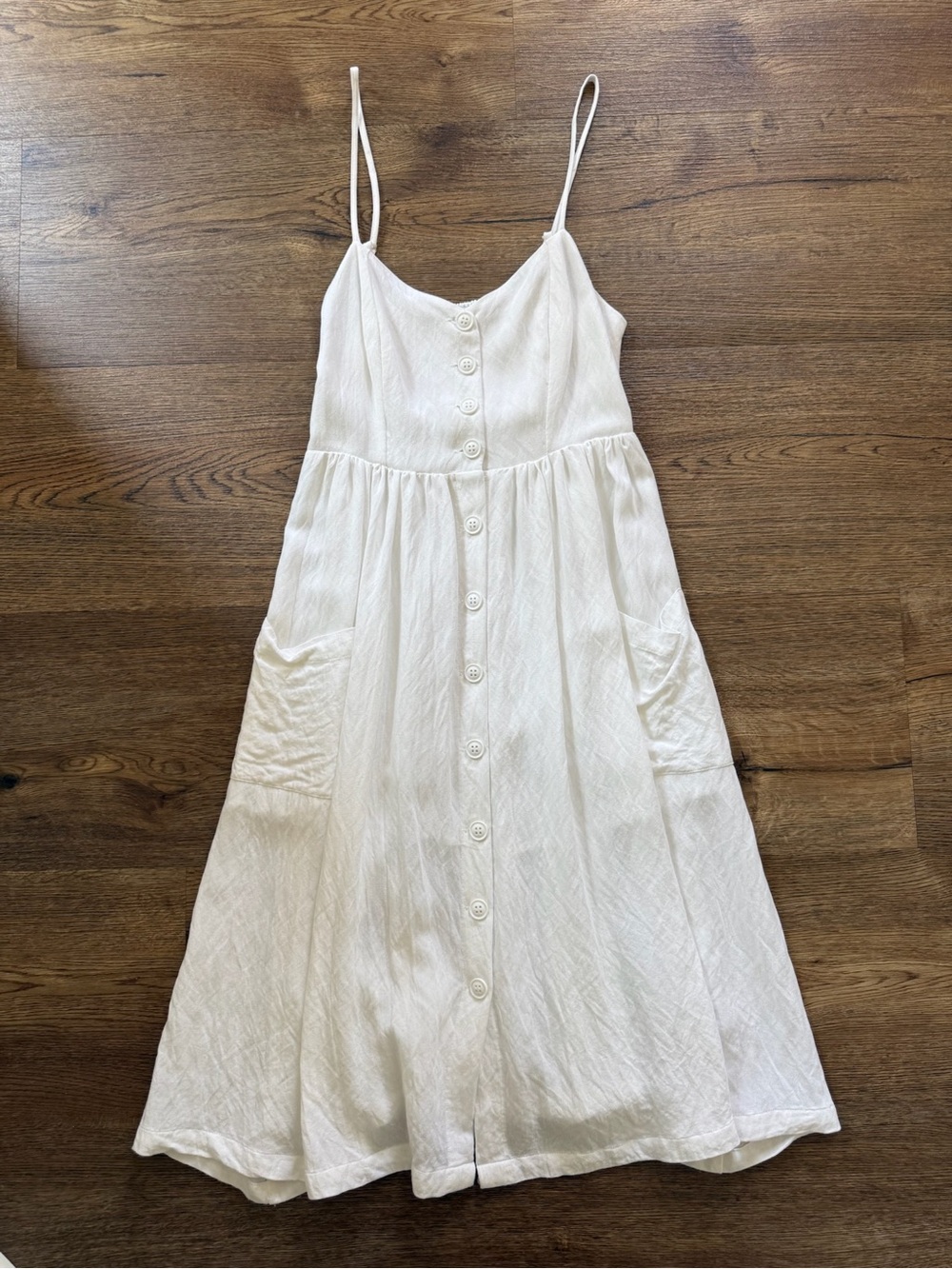 Dreamers Cream Smocked Bodice Tank